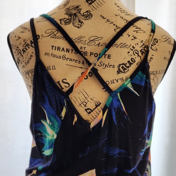 APT. 9 Womens Black Abstract Print Sleeveless Strappy Maxi Sundress - Sz Large - Picture 4 of 5